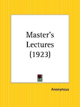 portada master's lectures (in English)