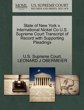 portada state of new york v. international nickel co u.s. supreme court transcript of record with supporting pleadings (en Inglés)