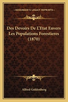 portada Des Devoirs De L'Etat Envers Les Populations Forestieres (1870) (en Francés)