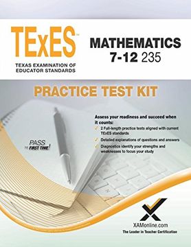 portada TExES Mathematics 7-12 235 Practice Test Kit