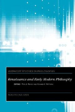 portada midwest studies in philosophy, renaissance and early modern philosophy (en Inglés)