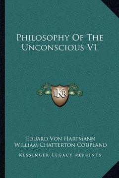 portada philosophy of the unconscious v1 (en Inglés)