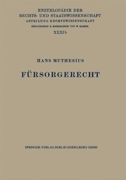 portada Fürsorgerecht (Enzyklopädie der Rechts- und Staatswissenschaft) (German Edition)