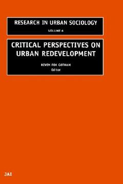 portada critical perspectives on urban redevelopment (en Inglés)