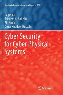 portada Cyber Security for Cyber Physical Systems (en Inglés)