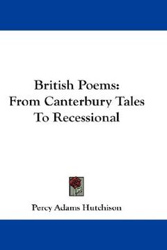 portada british poems: from canterbury tales to recessional (en Inglés)