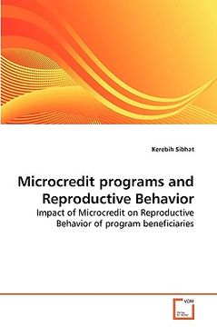 portada microcredit programs and reproductive behavior (en Inglés)