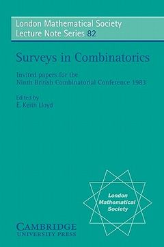 portada Surveys in Combinatorics Paperback (London Mathematical Society Lecture Note Series) (in English)