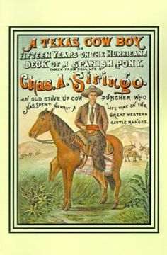 portada a texas cow boy: or fifteen years on the hurricane deck of a spanish pony (en Inglés)