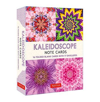 portada Kaleidoscope, 16 Note Cards: 16 Different Blank Cards With 17 Patterned Envelopes (en Inglés)