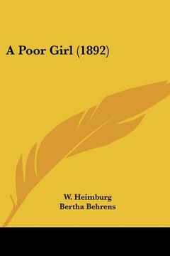portada a poor girl (1892)