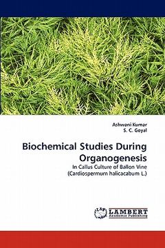 portada biochemical studies during organogenesis (en Inglés)