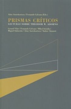 portada Prismas críticos: Lecturas sobre Theodor W. Adorno