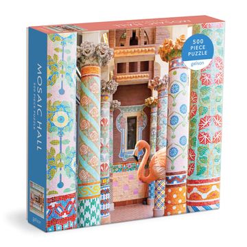 portada Mosaic Hall 500 Piece Puzzle From Galison - 500 Piece Puzzle for Adults, Beautiful Illustrations of Unesco World Heritage Site, Thick and Sturdy Pieces, Idea