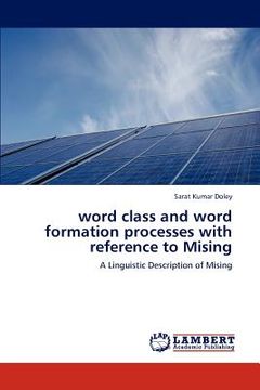 portada word class and word formation processes with reference to mising (in English)