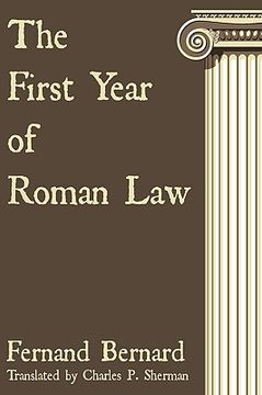 portada the first year of roman law (en Inglés)
