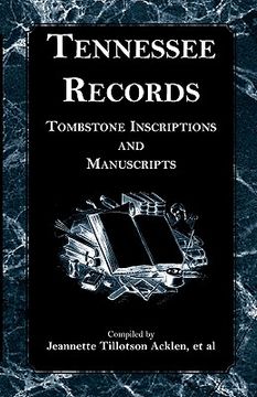 portada tennessee records: tombstone inscriptions and manuscripts (en Inglés)