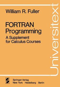 portada fortran programming: a supplement for calculus courses (en Inglés)