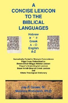 portada concise lexicon to the biblical languages (in English)