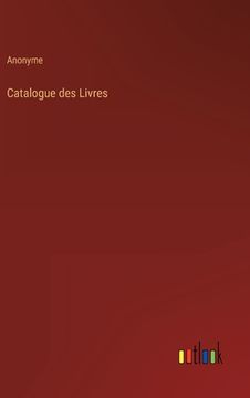 portada Catalogue des Livres (en Francés)