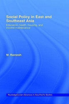portada social policy in east and southeast asia (en Inglés)