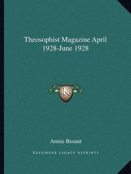 portada theosophist magazine april 1928-june 1928 (in English)