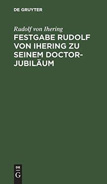 portada Festgabe Rudolf von Ihering zu Seinem Doctor-Jubiläum 