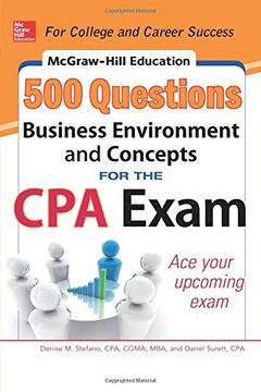 portada Mcgraw-Hill Education 500 Business Environment and Concepts Questions for the cpa Exam (Mcgraw-Hill Education 500 Questions) (libro en Inglés)
