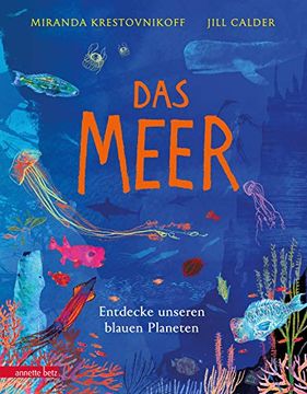 portada Das Meer - Wichtige Themen: Artenvielfalt und Naturschutz in Einem Extragroßen Buch mit Neonfarbe auf dem Cover: Entdecke Unseren Blauen Planeten (in German)