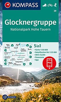 portada Kompass Wanderkarte 39 Glocknergruppe, Nationalpark Hohe Tauern 1: 50. 000 (en Alemán)