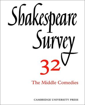 portada Shakespeare Survey Paperback Set: Shakespeare Survey: Volume 32, the Middle Comedies Paperback (in English)