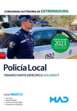 portada Policia Local de Extremadura Temario Parte Especifica 1