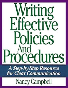 portada Writing Effective Policies and Procedures: A Step-By-Step Resource for Clear Communication (in English)