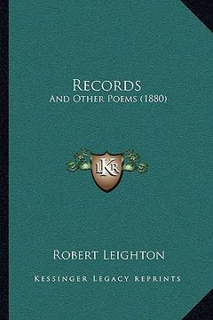 portada records: and other poems (1880) (en Inglés)