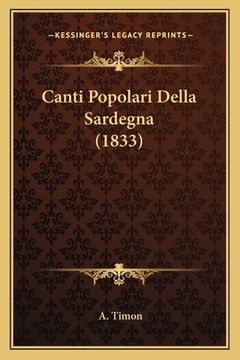 portada Canti Popolari Della Sardegna (1833) (en Italiano)