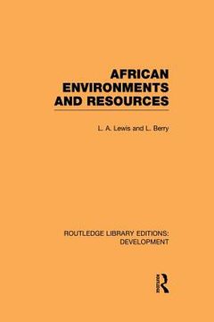 portada african environments and resources (en Inglés)