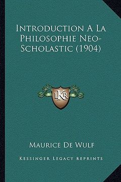 portada Introduction A La Philosophie Neo-Scholastic (1904) (en Italiano)