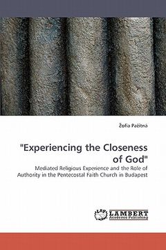 portada experiencing the closeness of god (en Inglés)