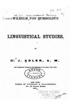 portada Wilhelm von Humboldt's Linguistical Studies (in English)