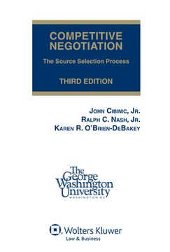 portada Competitive Negotiation: The Source Selection Process, Third Edition (Softcover)
