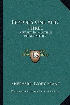 portada persons one and three: a study in multiple personalities