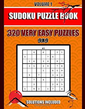 portada Sudoku Puzzle Book: 320 Very Easy Puzzles, 9x9 , Solutions Included, Volume 1, (8. 5 x 11 in) (en Inglés)