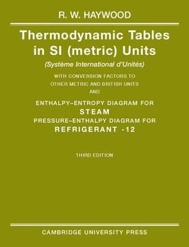 portada Thermodynamic Tables in Si (Metric) Units (en Inglés)