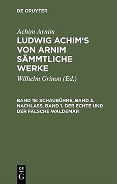 portada Schaubuhne, Band 3. Nachlass, Band 1. Der Echte Und Der Falsche Waldemar