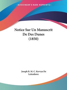 portada Notice Sur Un Manuscrit De Des Dunes (1850) (in French)