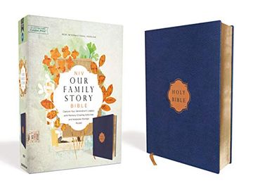 portada Niv, our Family Story Bible, Cloth Over Board, Navy, red Letter Edition, Comfort Print: Capture Your Generation'S Legacy With Memory-Creating. Activities and Keepsake Storage Pocket (en Inglés)