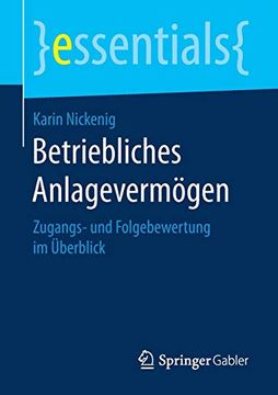 portada Betriebliches Anlagevermã gen: Zugangs- und Folgebewertung im ã Berblick (en Alemán)