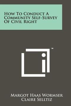 portada how to conduct a community self-survey of civil right (en Inglés)