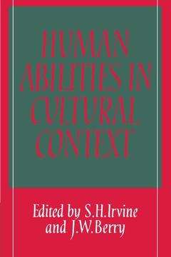 portada Human Abilities in Cultural Context Paperback (in English)