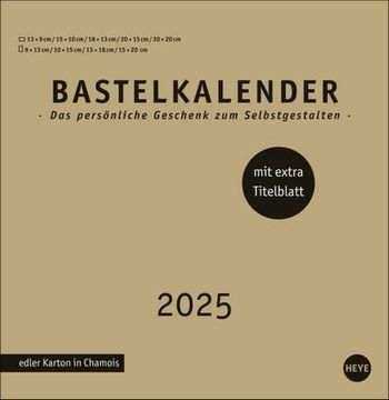 Libro Premium-Bastelkalender Gold Groß 2025: Blanko-Kalender zum